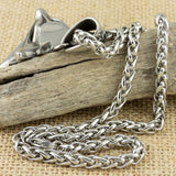 53*43mm Stainless Steel the Wizard wolf head pendant necklace for Geralt with a The Wild Hunt 3 Figure Game