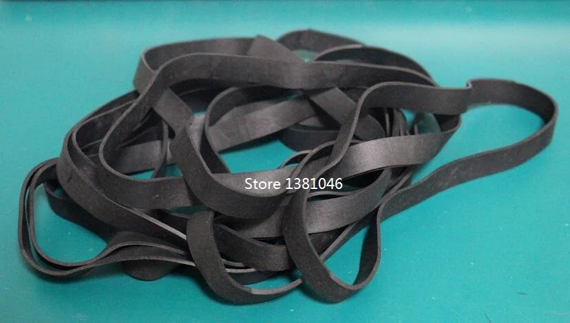 Flat Length 14cm Black Elastic Rubber Band Heavy Duty Strong Large Industrial Packing Tie