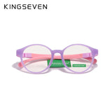 KINGSEVEN Children S Size 43mm Anti-blue Square Blue Light Blocking Glasses Kids TR90 Flexible Computer Gaming Clear Eyewear