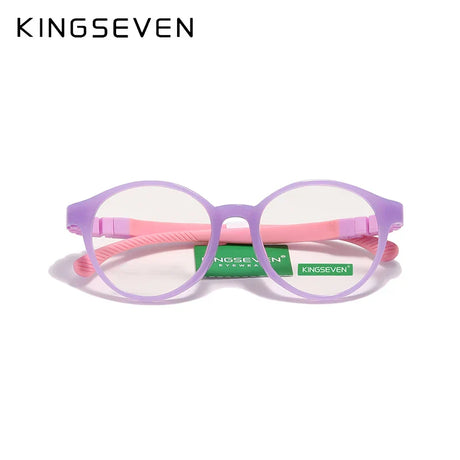 KINGSEVEN Children S Size 43mm Anti-blue Square Blue Light Blocking Glasses Kids TR90 Flexible Computer Gaming Clear Eyewear