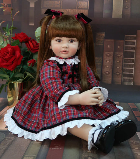 high quality 60cm big size reborn toddler princess Silicone vinyl adorable Lifelike Baby Bonecas girl bebe doll reborn menina