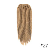 YunRong Senegalese Twist Hair Jumbo Crochet Braids 22 inch 120g 20 Color Ombre Synthetic Crochet Hair Braiding Hair For Women