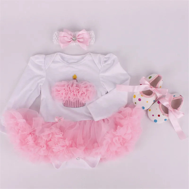 Baby girl Clothes elsa anna costume for Baby Infant Birthday Party Dress Tutus Newborn Jumpsuit Bebe Romper Little Girl Clothes