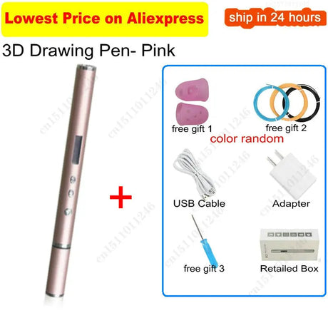 CreativeMaster RP900A 3D Printing Pen - Adjustable Speed with OLED Display for Kids' Artistic Adventures, Compatible with ABS/PLA Filament