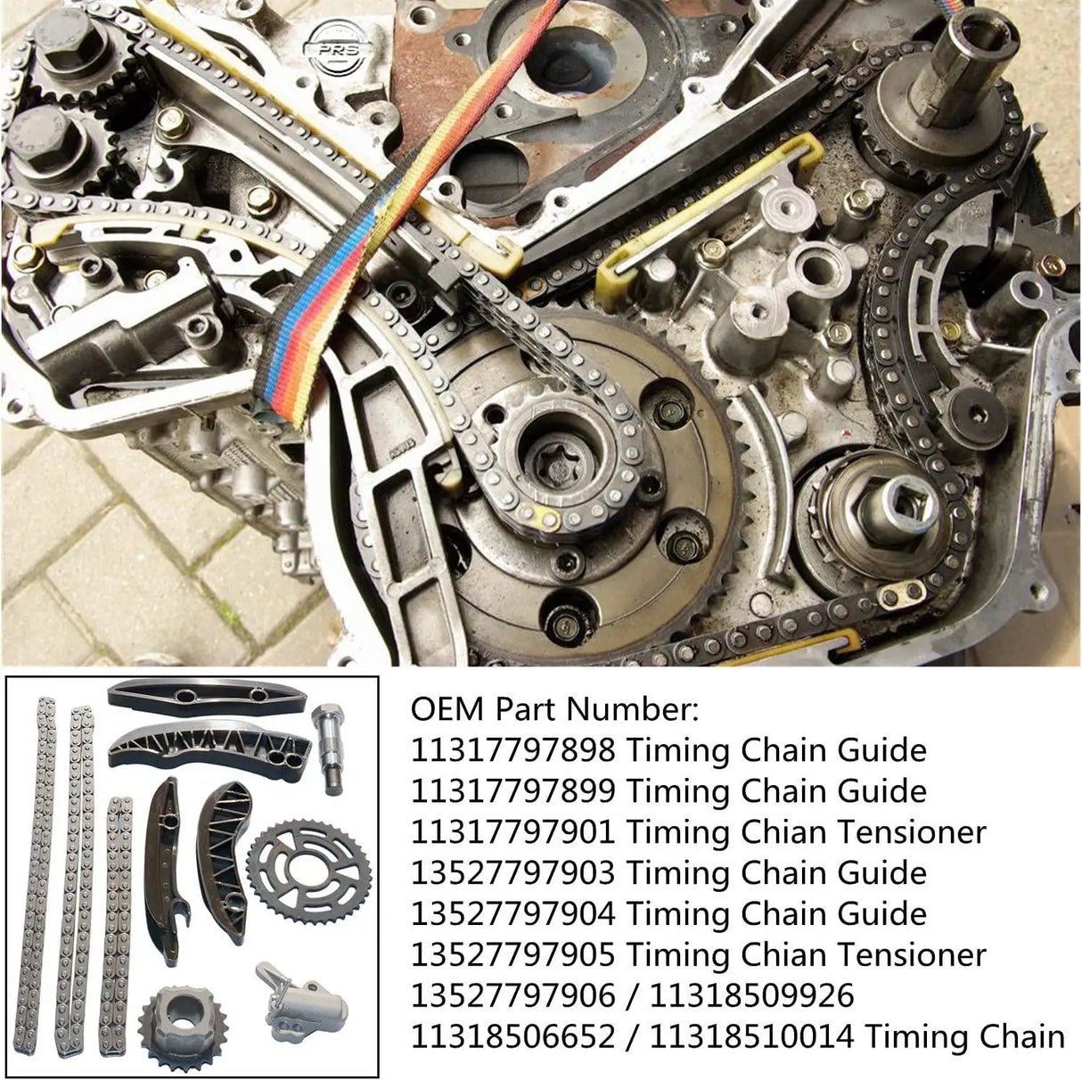 AP03 Timing Chain Kit For BMW E90 E91 E92 E93 E60 E61 N47 518-535d 1.8 / 2.0 Diesel Engine 13527797903  11318510014