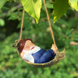 Creative Cute Frogs Cat Dog Resin Lying Santa Claus Statue Garden Hang On Tree Decorative Pendant Indoor Outdoor Decor Ornament