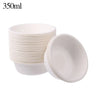 50PCS/Pack 220/350/500ml Disposable Dinnerware ECO-Friendly White Paper Bowl Tableware Outdoor Party Dining Barbecue Supplies