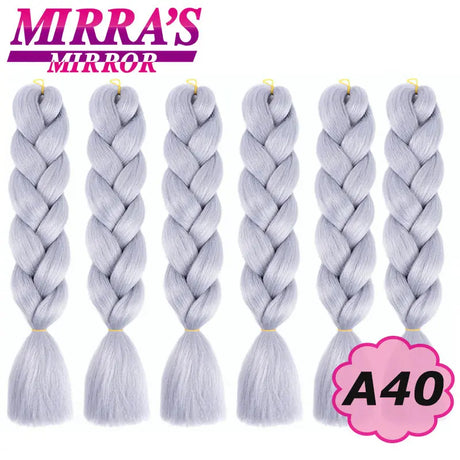 Synthetic Jumbo Braids Hair Omber Braiding Hair Extensions for Women Yaki Texture Black Blue Fake Hair Mirra’s Mirror