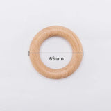 Mamihome 50pc 40mm-70mm Beech Wooden Rings Baby Teether BPA Free Wooden Blank Rodent DIY Nursing Bracelets Children'S Goods Toys