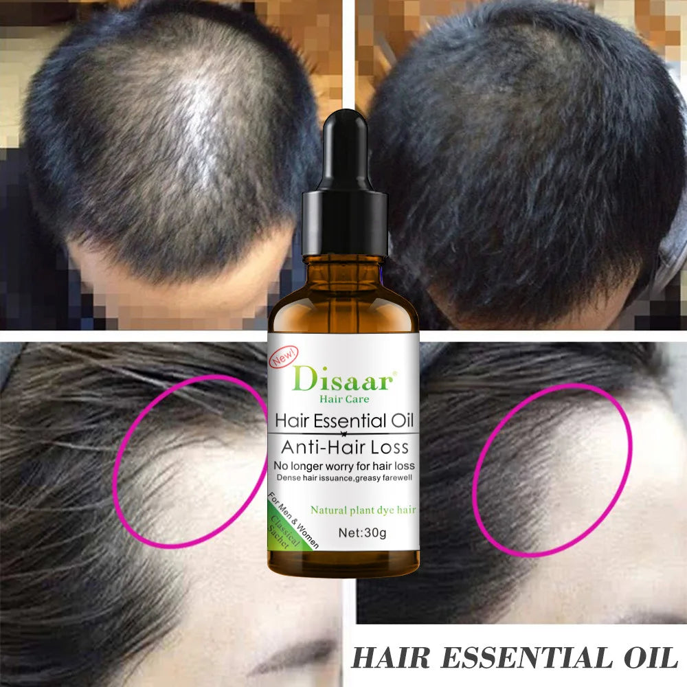 3PCS/Lot Disaar Hair Essential Oil Helps Regrowth Prevent Hair Loss Possess Dense Promotes Thickness Moisturize Scalp Hair Care