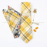 5 PCS Luxury Cotton Patchwork 7cm Tie Set Brooch Pin Clip Hankie Cufflink Men Party Daily Striped Floral Cravat Gift Accessory