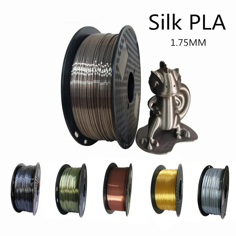 3D Printer 1.75mm PLA Filament Silk Rose Gold 250g/500g/1kg Shiny Metallic Feel 3D Printing Material Silky Shine Printe Filament