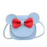 Baby Girl Cartoon Crossbody Bag, Cute Mouse Ear Bowknot Magnetic Snap Shoulder Bag