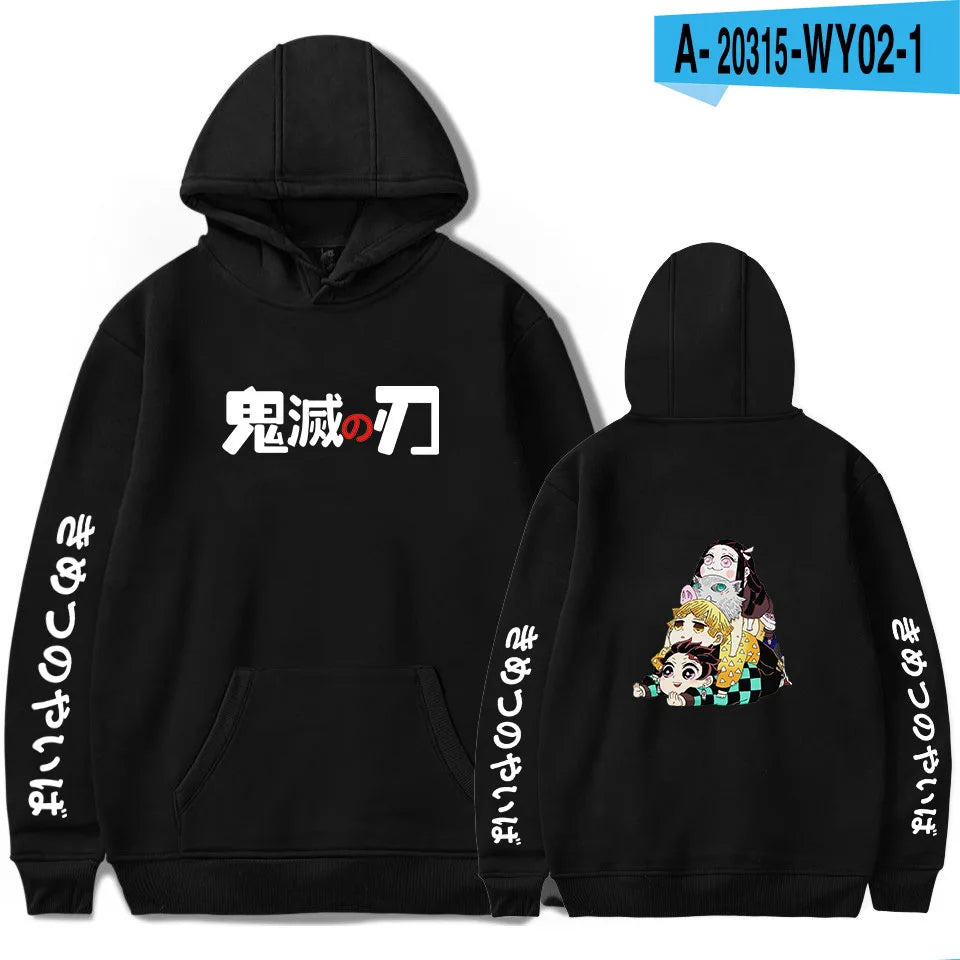 Anime Hoodie Demon Slayer Oversized Hoodies Sweatshirts Men/Womens Autumn Sweatshirt Harajuku Casual Clothing fashion Pullovers