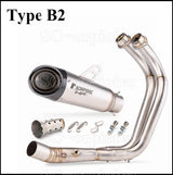 For Yamaha MT-07 FZ-07 Motorcross Exhaust Front Pipe Motorcycle Muffler System Modified Escape Moto Racing YZF MT07 FZ07 TRACER