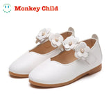 1-11 year Leather Girls Shoes Flowers Party Shoes For Baby Princess Shoes for Kids Children Flats Dress Shoe White Sandal Lady s