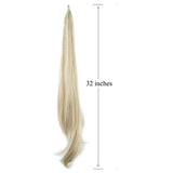 Soowee Long Synthetic Hair Extension Blonde Wrap Pony Tail Flexible Hair Ponytails Hairpieces