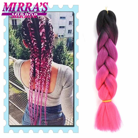 Braiding Hair 24 Inches Jumbo Braid Synthetic Hair Extensions for Braids 100G/Pack Women DIY Hair Yellow Pink Orange Grey Blonde