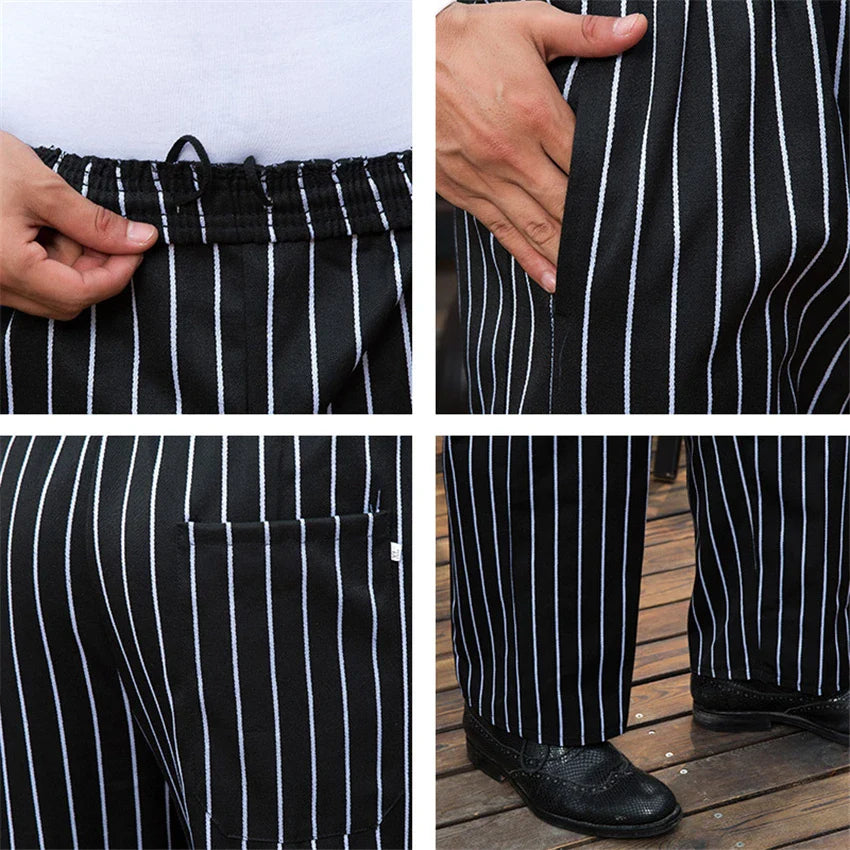 Hotel Cook Waiter Pants Cookchef Work Clothes Restaurant Chef Elastic Trousers Work Clothes Men Zebra Pants Uniform Wholesale