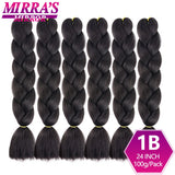 6 Bundles Jumbo Braiding Hair Extensions 24 Inch Synthetic Hair Braids for DIY Box Twist Crochet Hair Wholesale Drop Shipping