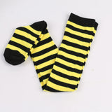 Women's Thigh High Over The Knee Socks For Girls Black White Striped Stockings Long Slouch Socken Kawaii Knit Leg Warmers Soks