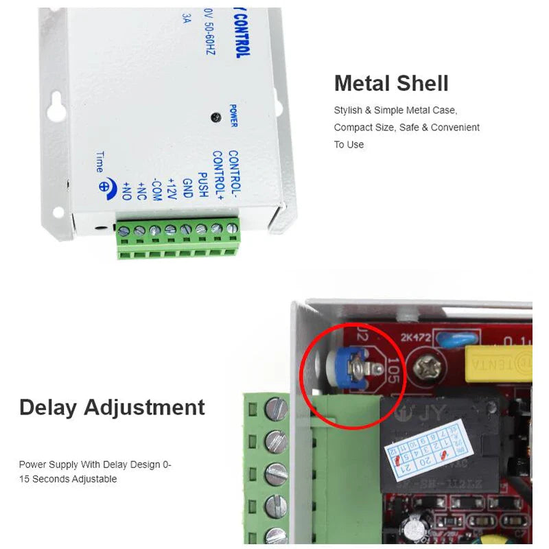 Access Control Power Supply Transformer Door Supplier Adapter Covertor System Machine DC 12V 3A 5A AC 90~260V High Quality