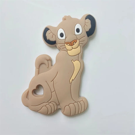 5pcs Silicone Teether Lion Cartoon Animal BPA Free Rodents Teething Necklace Food Grade Infant Chewable Toys Baby Teether