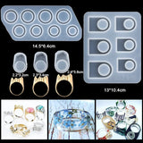 Resin Molds Silicone Kit with Epoxy Resin Supplies Dried Flowers Foil Flakes Necklace Cord Earring Hooks for DIY Jewelry Making