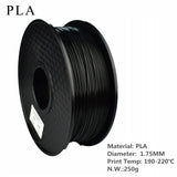 250g 1.75mm 3D Printer PLA Filament Printing Materials Black White 3D Printing Plastic Printing Material 3d Pen Accessories