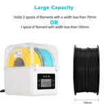 Sovol 2 Rolls Filament Dehydrator Spool Holder Filaments Dry Box for 1.75mm, 2.85mm ABS PLA PETG TPU FDM Material 3D Printer