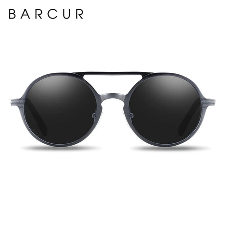 BARCUR Brand Light Weight Round Sunglasses Luxury Brand Men Glasses Retro Vintage Women Sun glasses