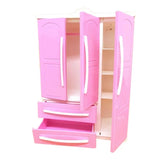 Barbies Dollhouse Furniture 31 Items/Set=1 Wardrobe + 30 Doll Accessories Dolls Clothes Dresses Crowns Necklace Shoes For Barbie