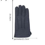 Winter Men's Deerskin Gloves Wrist Fashion New Genuine Deerskin Gloves Wool Lining Machine Sewing Warm Driving Riding Riding Col