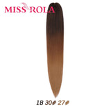 Miss Rola Synthetic 28Inch 100G 2023 New Hair Extension Yaki Straight Jumbo Braiding Hair Pre-Stretched Braid Kanekalon Hair