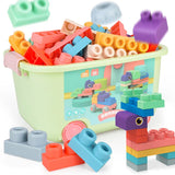 Baby Rubber Big Size Particle Bricks Toys DIY Building Blocks Big Brick Early Educational Large Soft Bricks Toy Bath For Toddler