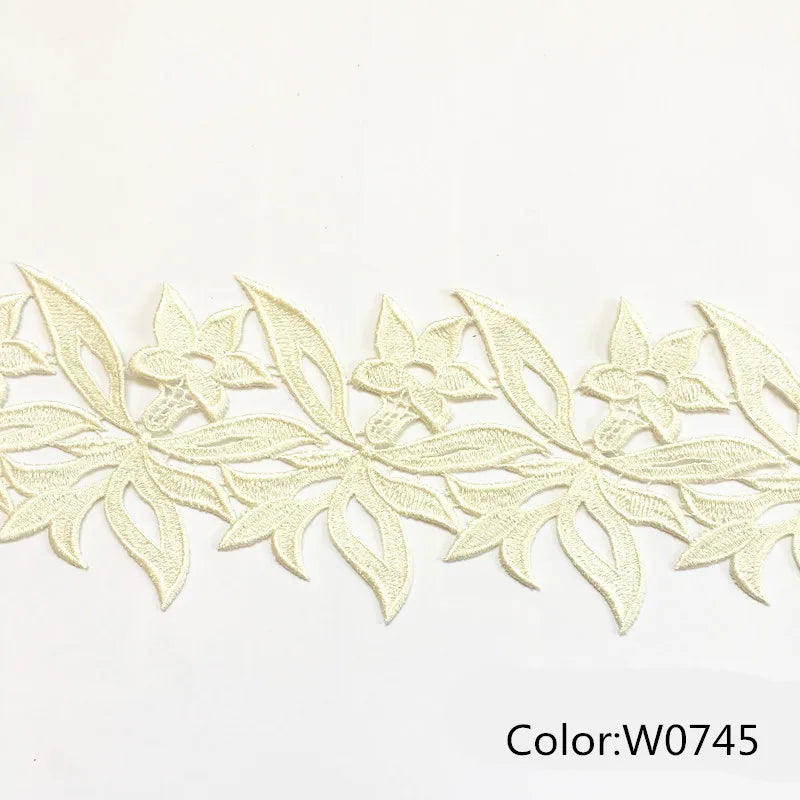 20 yards 12CM Custom colors white Embroidered Water soluble Lace Fabric DIY Garment Accessories lace trim Sewing Craft DB-DZ1