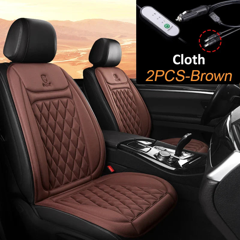 Karcle Heated Car Seat Cover Electric Heated Car Cushion Winter Car Seat Heating Pad Auto Seat Cover Car Accessories