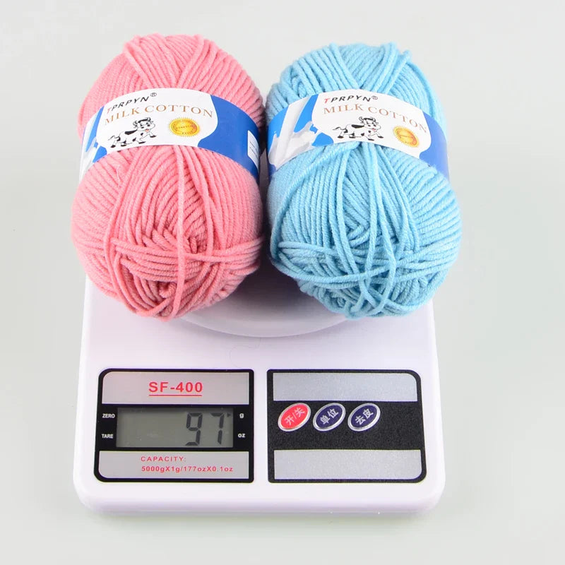 TPRPYN 10pcs Total 500g Milk Cotton Knitting Yarn Soft Tufting Baby crochet knitted Yarn for Hand Knitting worsted thread line