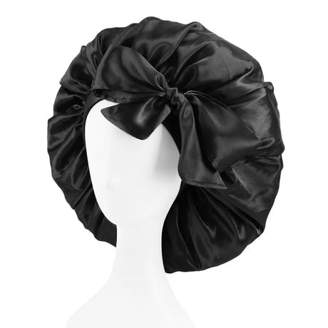 New Extra Large Bow Scarf Cap Bath Cap Chemotherapy Cap Satin Baotou Hat  Nightcap Women Hair Accessories