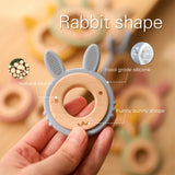 Bite Bites 2pcs/1set Baby Teeth Silicone Cartoon Rabbit Beech Ring Teeth DIY Teething Toys For Teeth Baby Oral Care Accessories