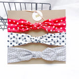 3pcs/lot Solid Nylon baby headband Bow Headbands For Cute Kids  Indian Turban Knot Rabbit Cotton Kids Hair Accessories