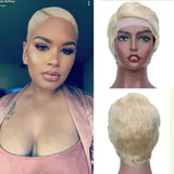 Rebecca Short Bob Wig Pixie Cut Wig Straight Human Hair Wigs T Part Transparent Lace Wig For Women Preplucked Hairline Wig