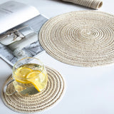 6/8 pcs Table placemats for table mat Ramie Insulation Pad Placemats Linen Non Slip Table Mats Home Decoration Pad Coaster