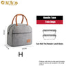 Thermal Lunch Bag for Men&Women Gray Oxford Cloth Aluminum Foil Insulation Shoulder Bag Waterproof Picnic cooler Bag