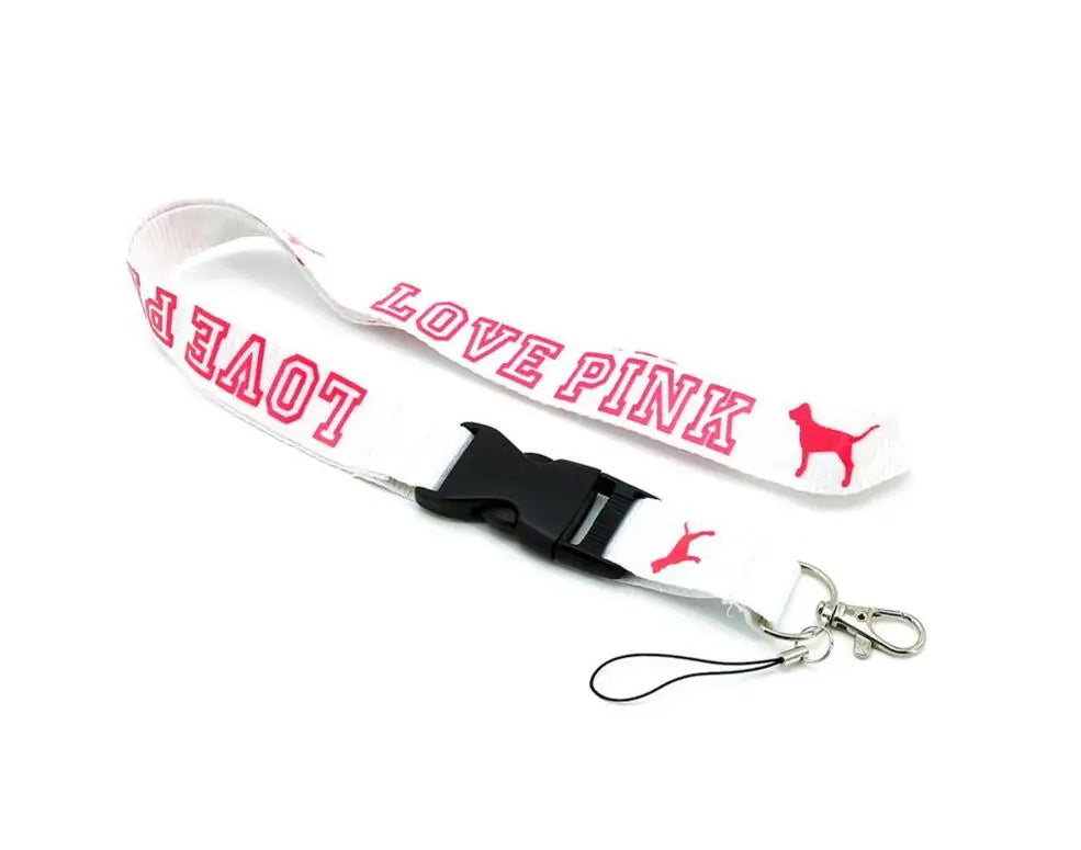 Wholesale Lot 10pcs Cellphone lanyard Straps Clothing Keys Chain ID cards Holder Detachable Buckle VS Love PINK Lanyards