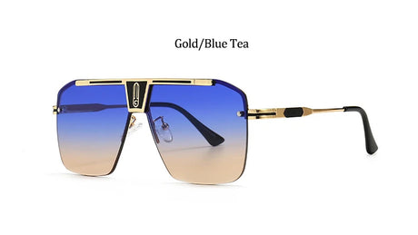 Gradient Square Sunglasses Men Women 2024 Trendy Vintage Brand Design Oversized Rimless Sun Glasses For Female Eyewear UV400