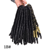 LUOYUDU Crochet Hair Dreadlocks Faux Locs Braiding Hair Extensions Synthetic Dreadlock Jumbo 10 inch 12 Strands Organic Hair