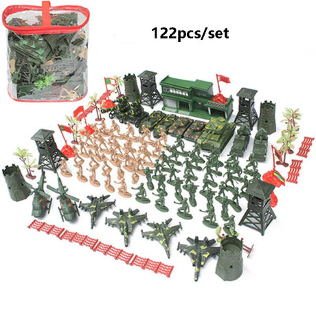 Soldiers Set building blocks Doll Action Figures Sand table model Toys Plastic Collective Model toys For kids Military Gift