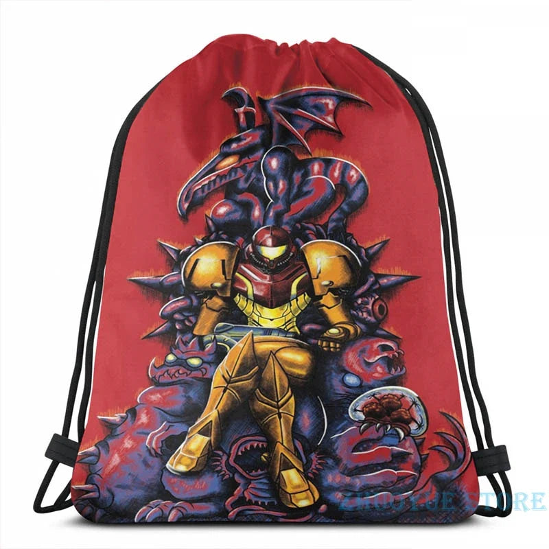 Graphic print Metroid - The Huntress' Throne -Gaming USB Charge Backpack men School bags Women bag Travel laptop bag