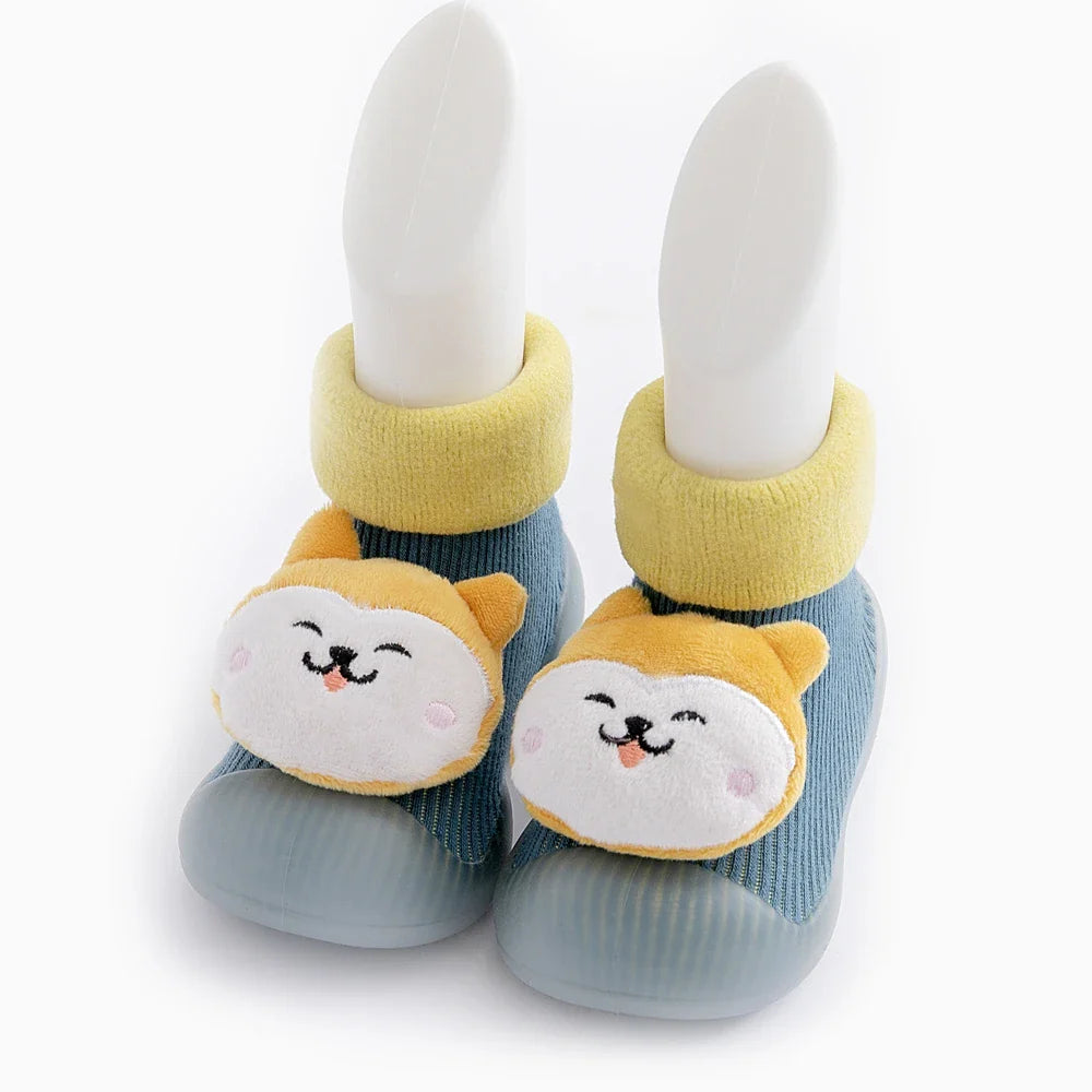 baby sock shoes for winter thick cotton animal styles cute baby floor shoes anti-slip first walkers 0-3 years Christmas gifts